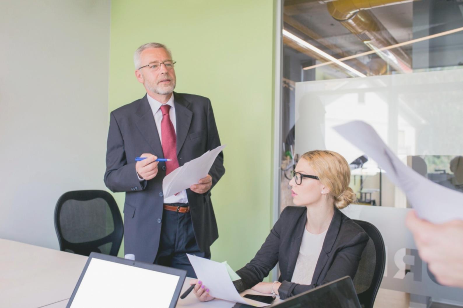 Financial planning workspace with documents and analysis tools